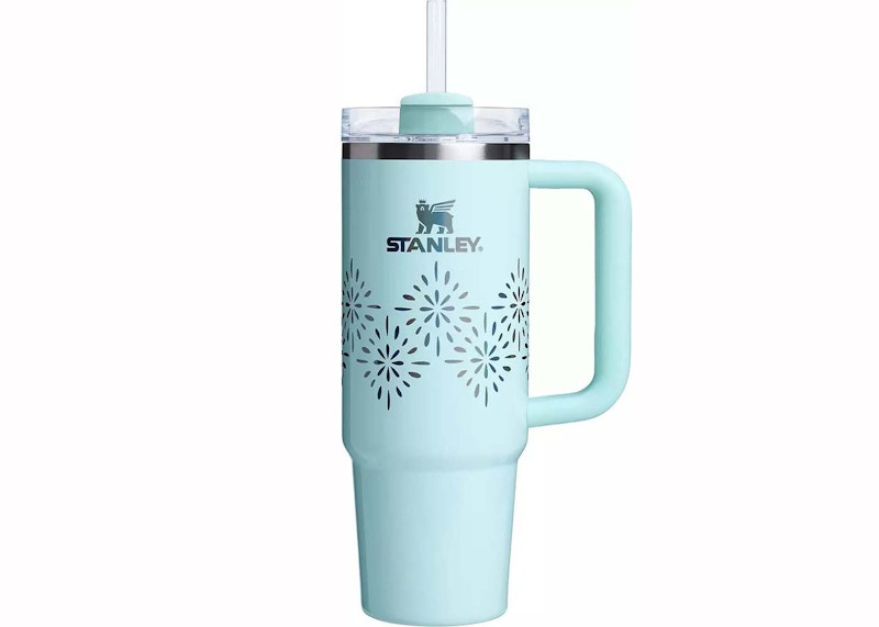 Pre-owned Stanley X Dicks Sporting Goods Winter Wonderland Collection Flowstate Quencher 30oz Tumbler In Seaglass Glos In Green