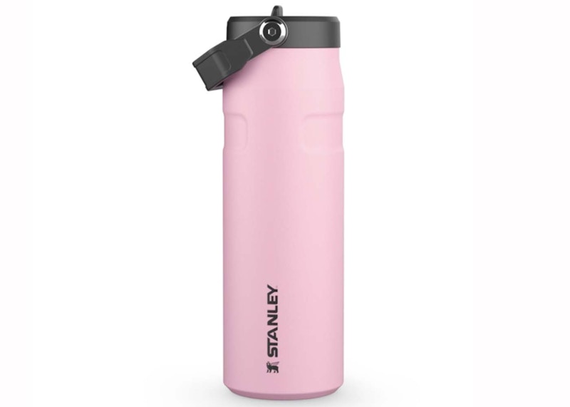 Pre-owned Stanley X Leo Messi The Goat Collection Iceflow 24oz Bottle With Flip Straw Lid In Messi Goat Pink
