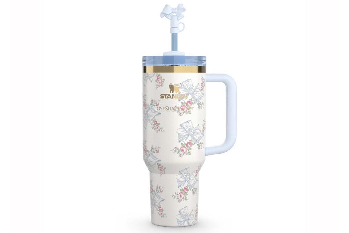 Stanley x LoveShackFancy Flowstate Quencher 40oz Tumbler Pastel Blue in ...