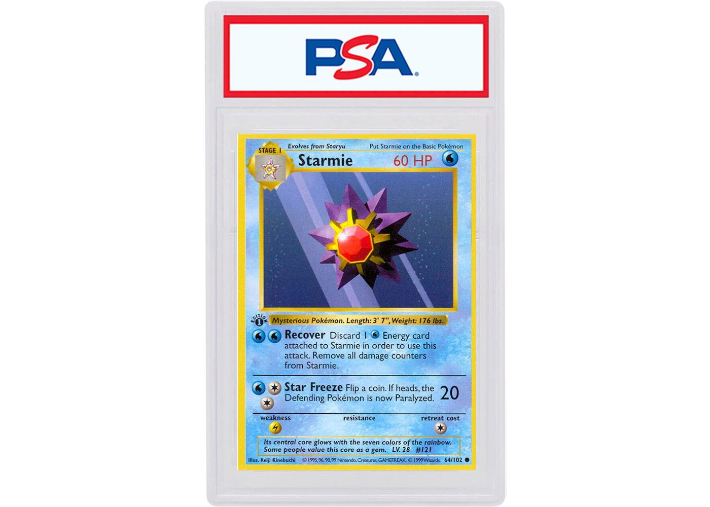 Starmie 1999 Pokemon TCG Base Set 1st Edition #64/102 (PSA or BGS Graded) - 1999 - US Starmie 1999 Pokemon TCG Base Set 1st Edition #64/102 (PSA or BGS Graded) - 1999 - US