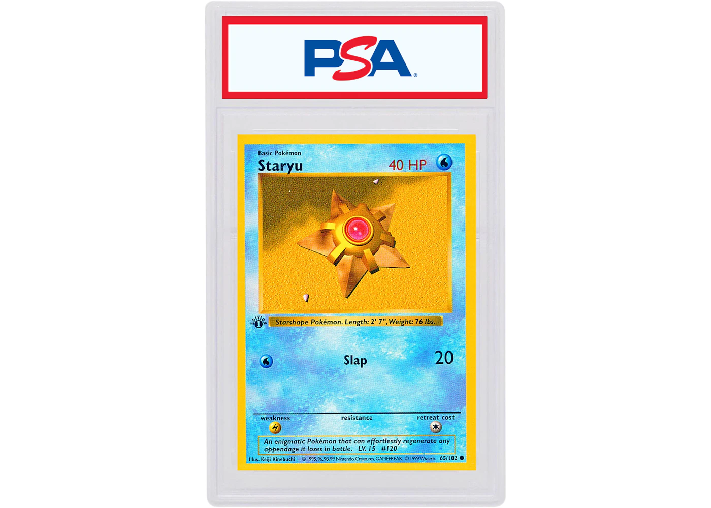 Staryu 1999 Pokemon TCG Base Set 1st Edition #65/102 (PSA or BGS Graded) - 1999 - US Staryu 1999 Pokemon TCG Base Set 1st Edition #65/102 (PSA or BGS Graded) - 1999 - US