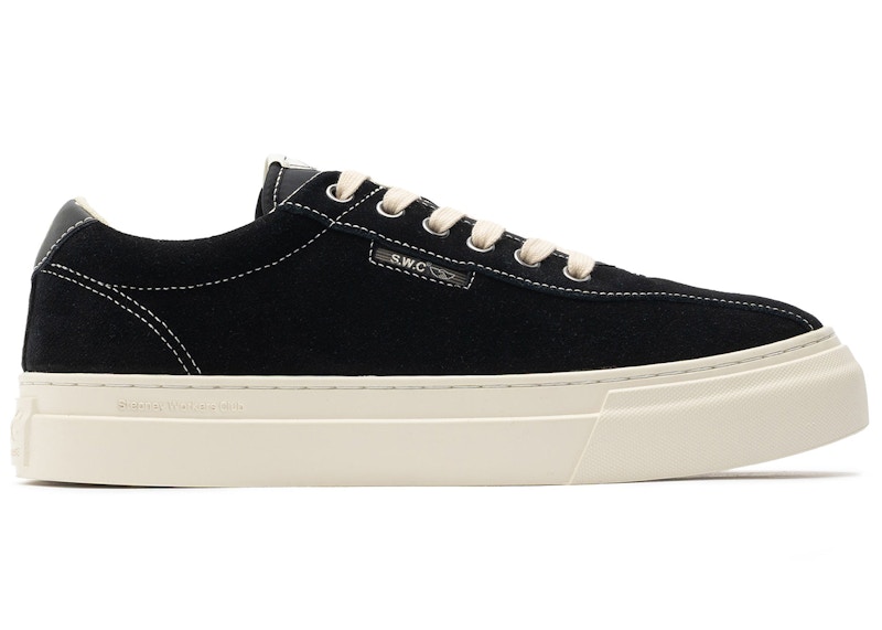 Pre-owned Stepney Workers Club Men's  Dellow 02 Cup Suede Sneakers In Black/white In Multi