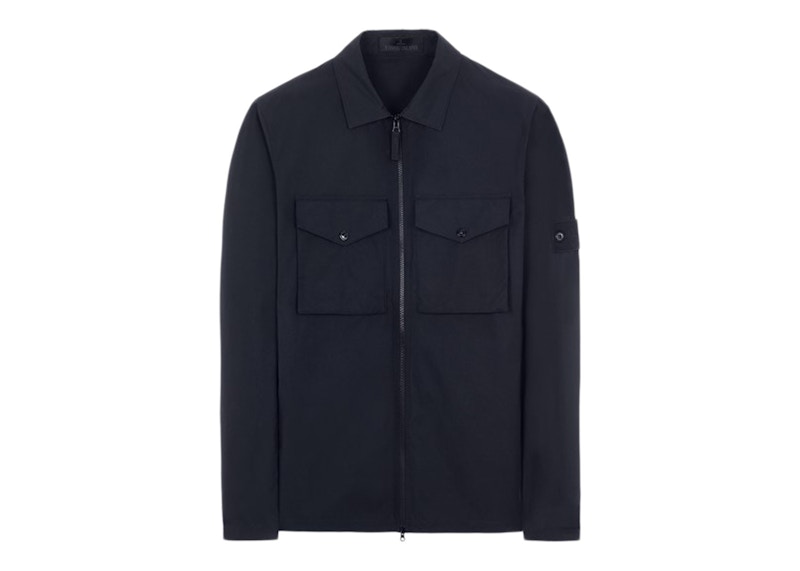 stone island ghost overshirt navy