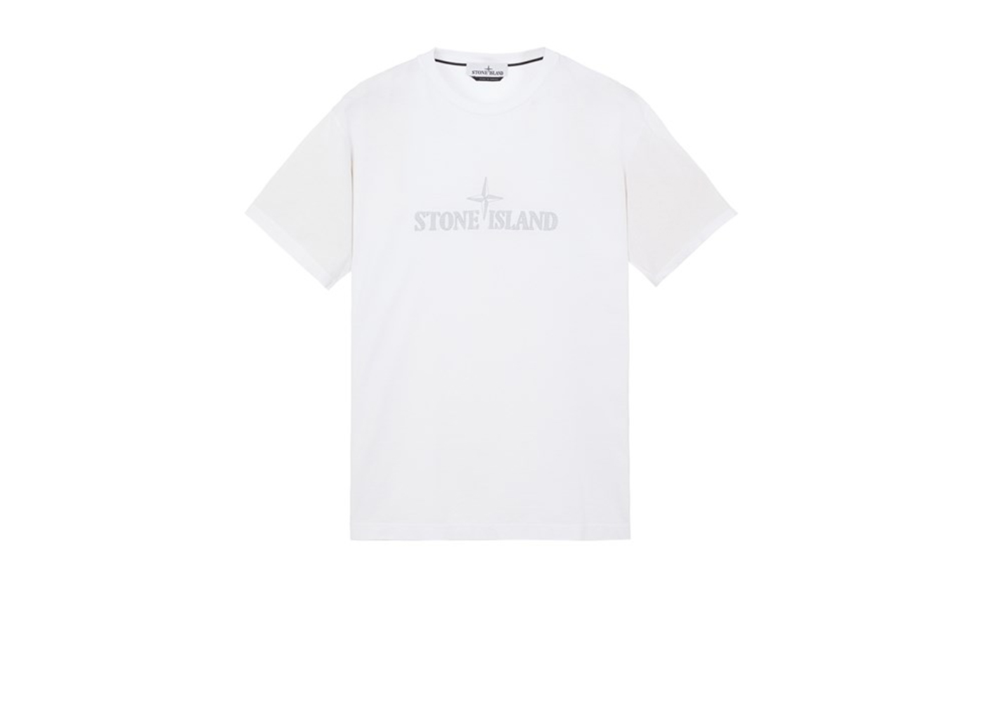 Stone Island 21579 Stitches Two Embroidery T-shirt White Men's