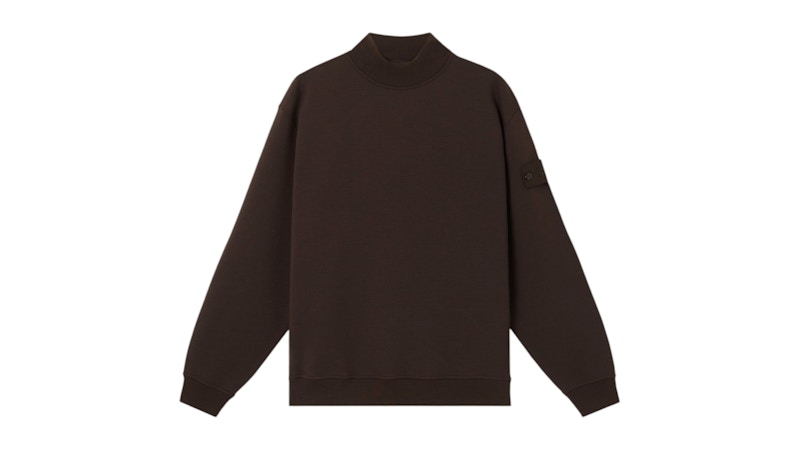 Stone Island 2200011 Cotton Crepe Ghost Sweater Dark Brown