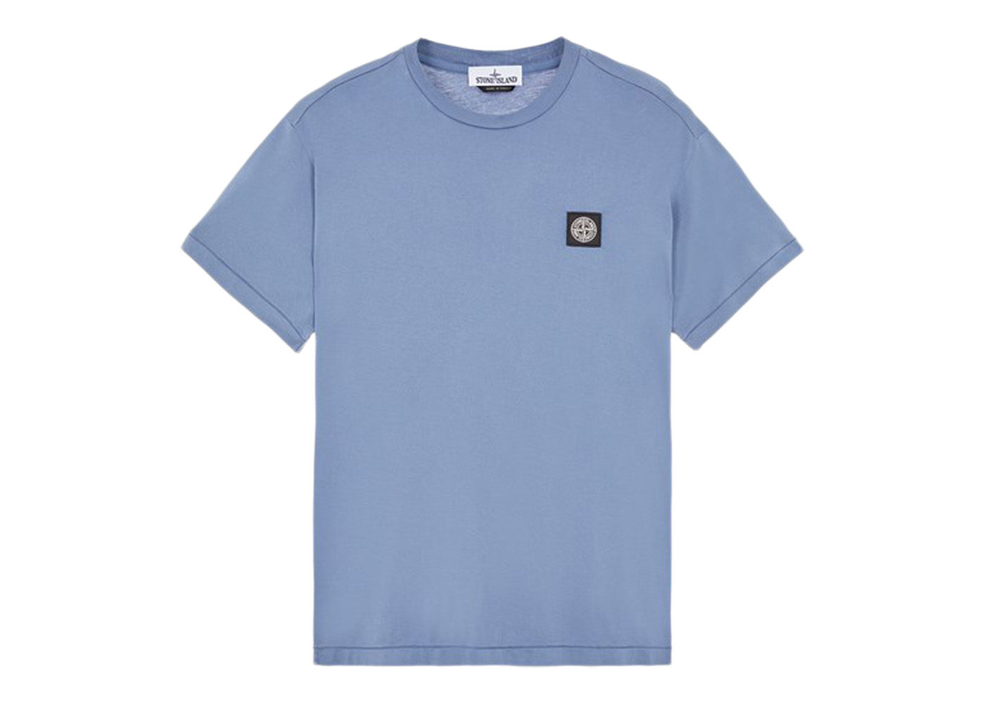 Stone Island 24113 60/2 Cotton Jersey Garment Dyed T-Shirt Avio Blue
