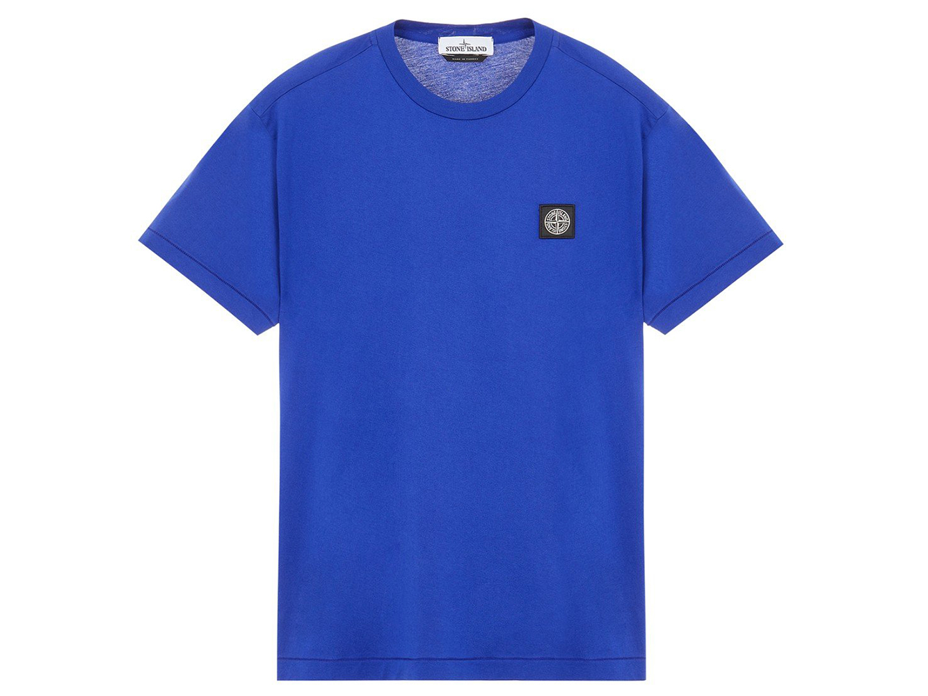 Stone Island 24113 60/2 Cotton Jersey Garment Dyed T-Shirt Bluette 