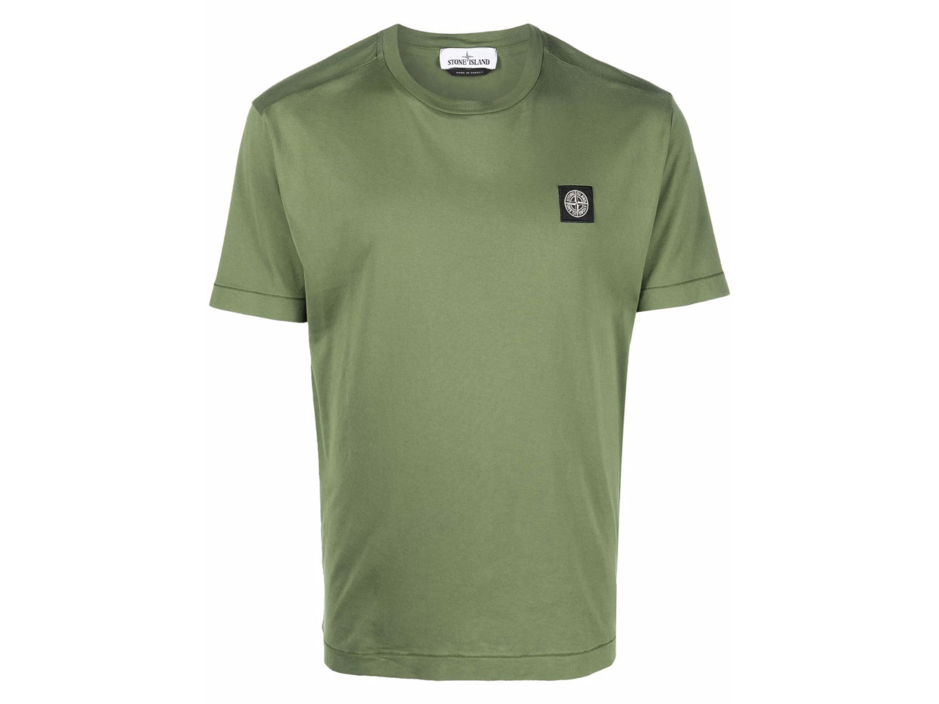 Stone Island 24113 60/2 Cotton Jersey Garment Dyed T-Shirt Khaki ...