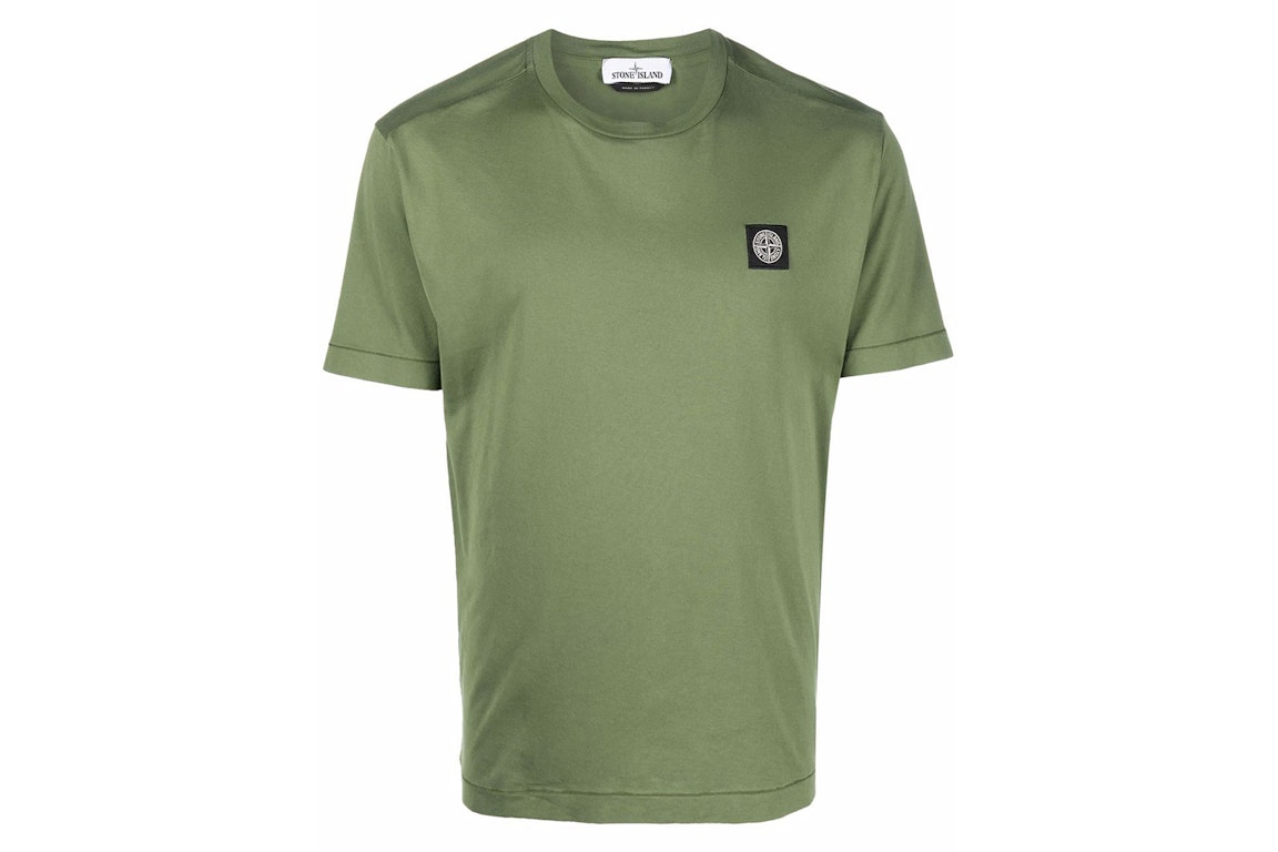 Pre-owned Stone Island 24113 60/2 Cotton Jersey Garment Dyed T-shirt Khaki