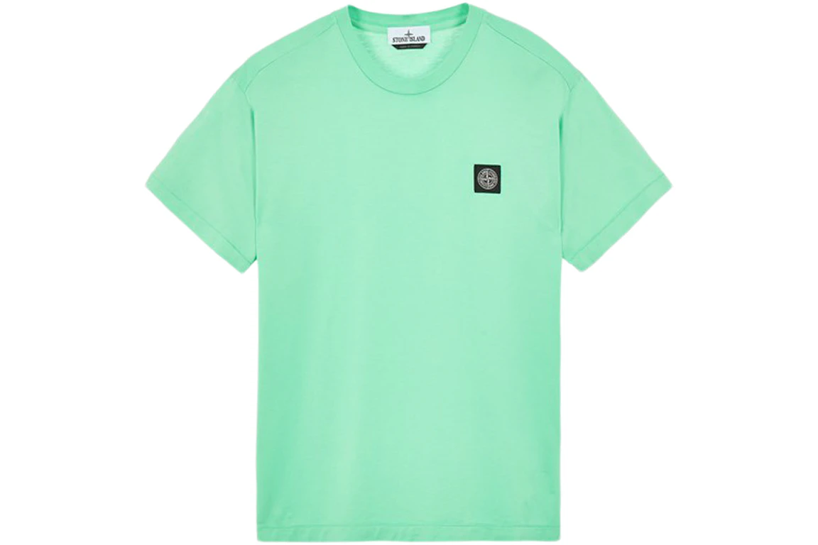 Stone Island 24113 60/2 Cotton Jersey Garment Dyed T-Shirt Light Green