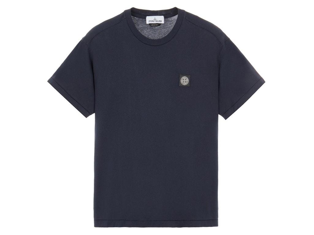Pre-owned Stone Island 24113 60/2 Cotton Jersey Garment Dyed T-shirt Navy