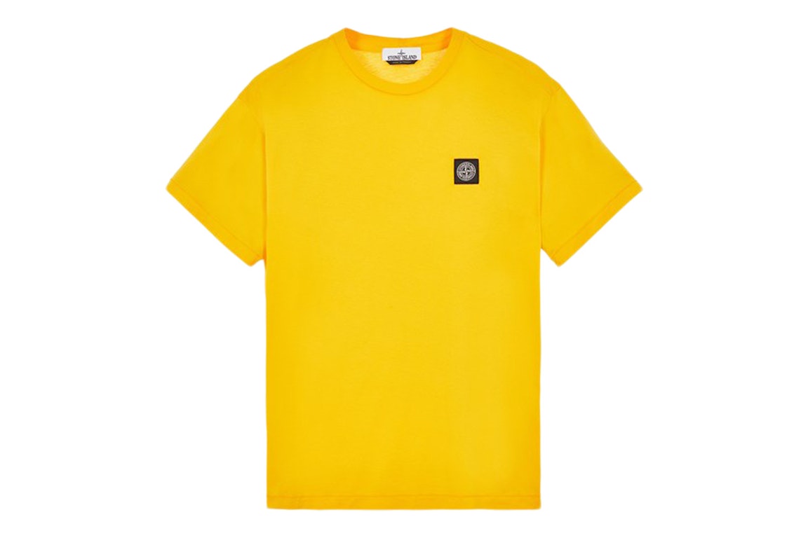 Pre-owned Stone Island 24113 60/2 Cotton Jersey Garment Dyed T-shirt Yellow