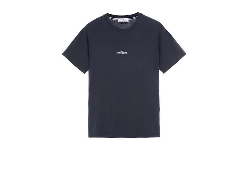 Stone Island 2NS89 Institutional One Print Tshirt Navy Blue Men's SS23 US