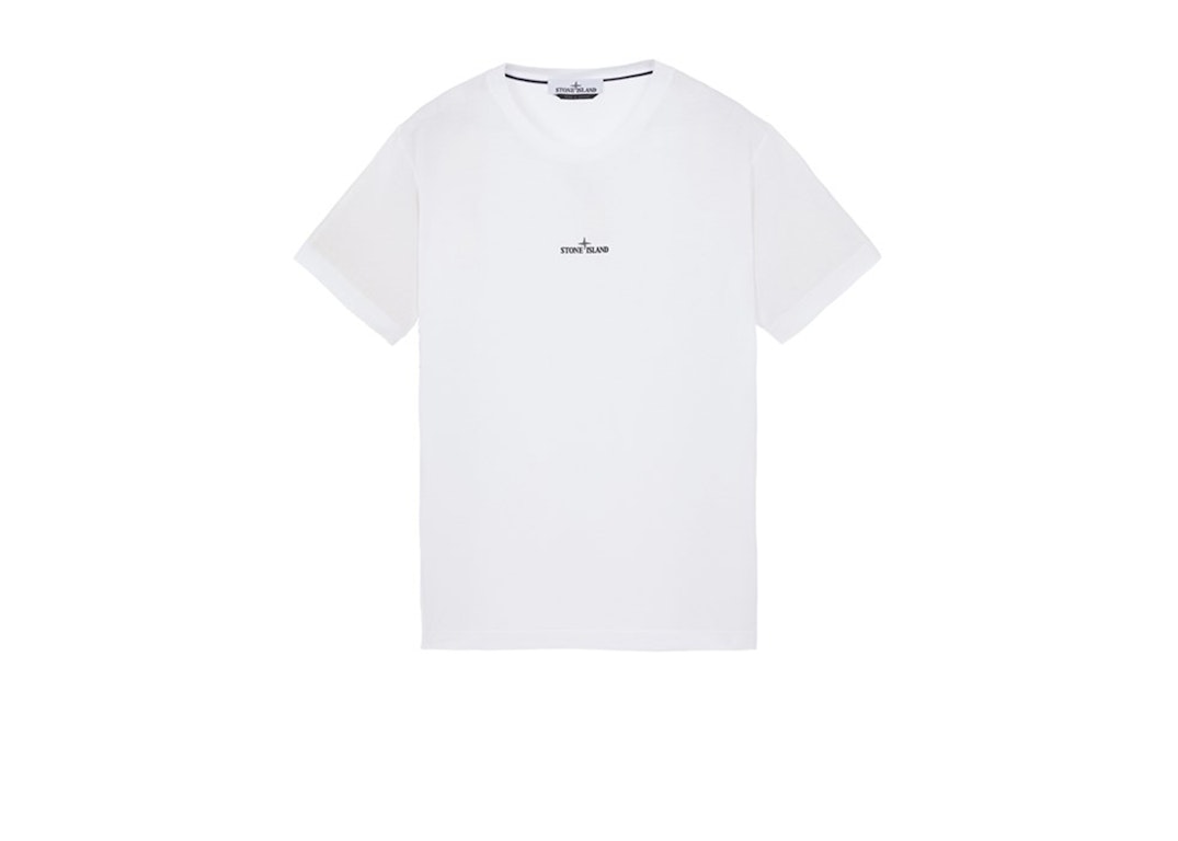 Pre-owned Stone Island 2ns89 Institutional One Print T-shirt White