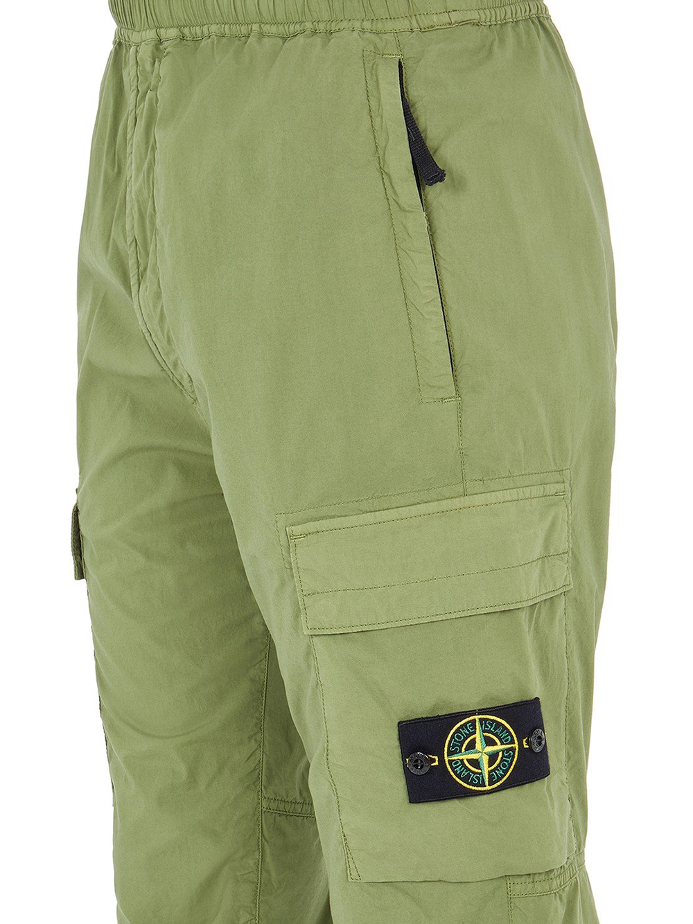 Stone Island 31303 Stretch Cotton Tela 'Paracadute' Garment Dyed Cargo Pants  Olive Men's - SS22 - US
