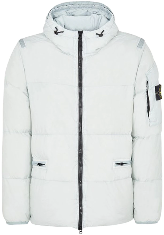 Stone Island 40223 Garment Dyed Crinkle Reps R-NY Down Jacket Pearl ...