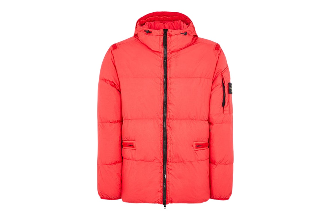 Pre-owned Stone Island 40223 Garment Dyed Crinkle Reps R-ny Down Jacket Red