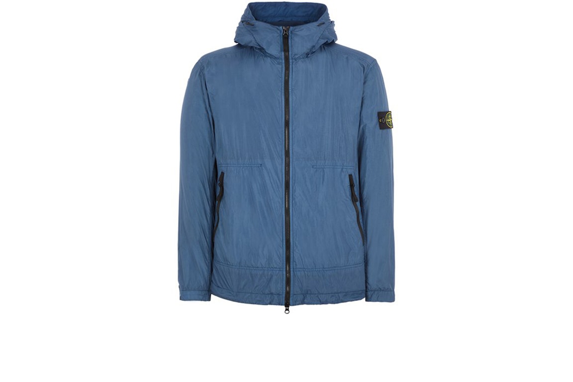 Pre-owned Stone Island 40522 Garment Dyed Crinkle Reps Ny Jacket Avio Blue