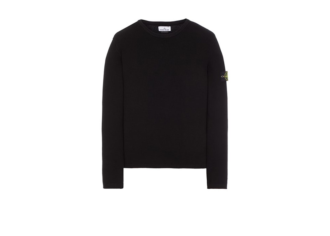 Pre-owned Stone Island 507d8 Knit Sweater Black