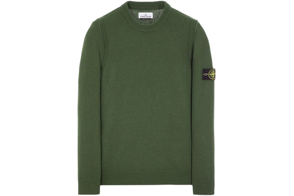 Stone island olive crew neck Clearance