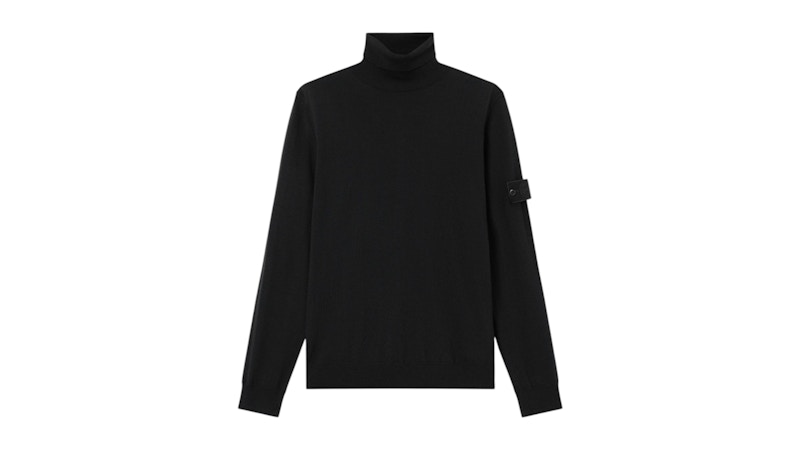 Stone Island 5100075 Pure Light Rws Wool Ghost Knit Black