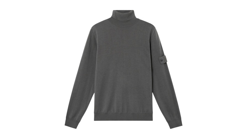 Stone Island 5100075 Pure Light Rws Wool Ghost Knit Dark Grey