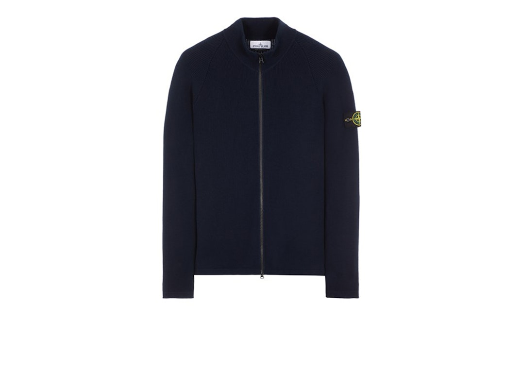 Pre-owned Stone Island 526d8 Knit Sweater Navy Blue