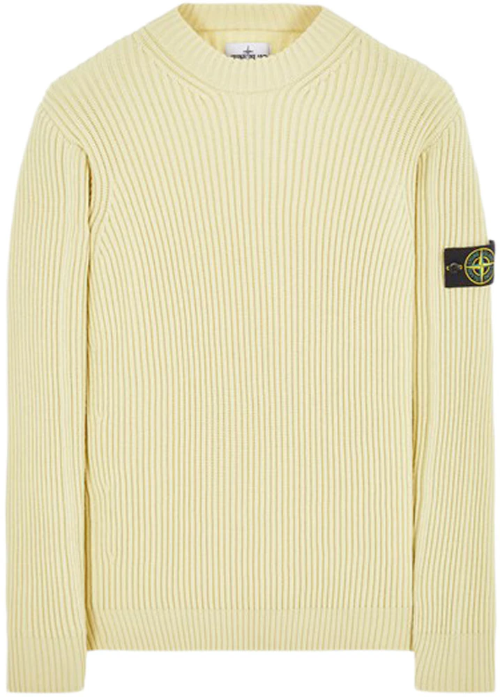 Stone Island 538C2 Full Rib Wool Knitted Sweater Butter - AW22 - US