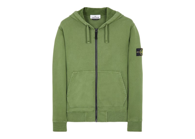 Stone island sweatshirt olive hot sale green