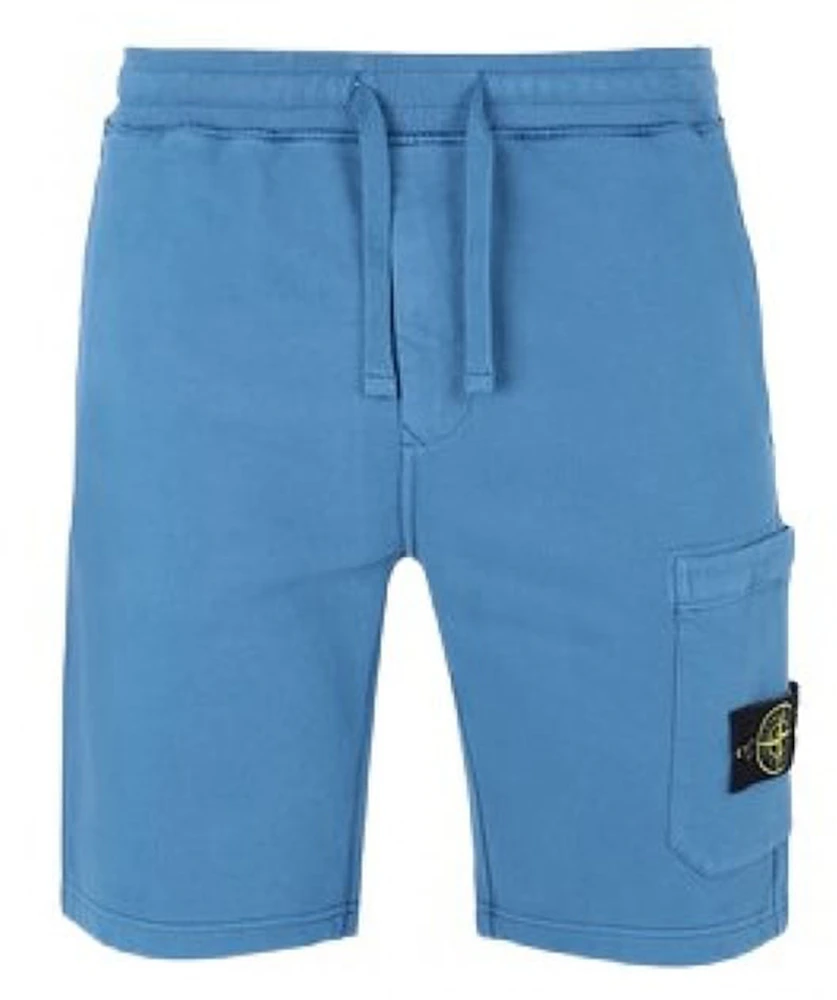 Stone Island 64620 Cargo Bermuda Sweat Shorts Blue Homme - FR