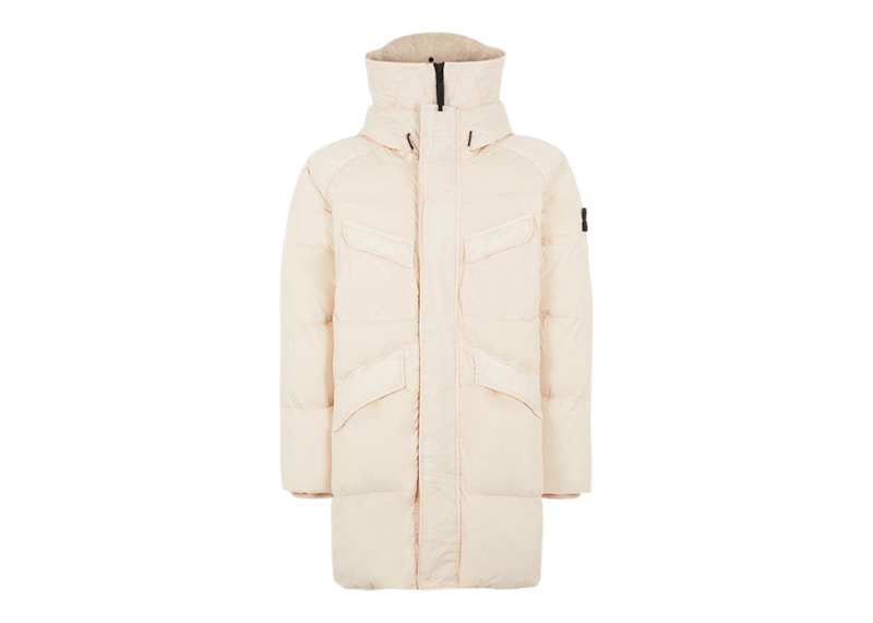 Stone Island 70123 Garment Dyed Crinkle Reps NY Down-TC Coat Pink