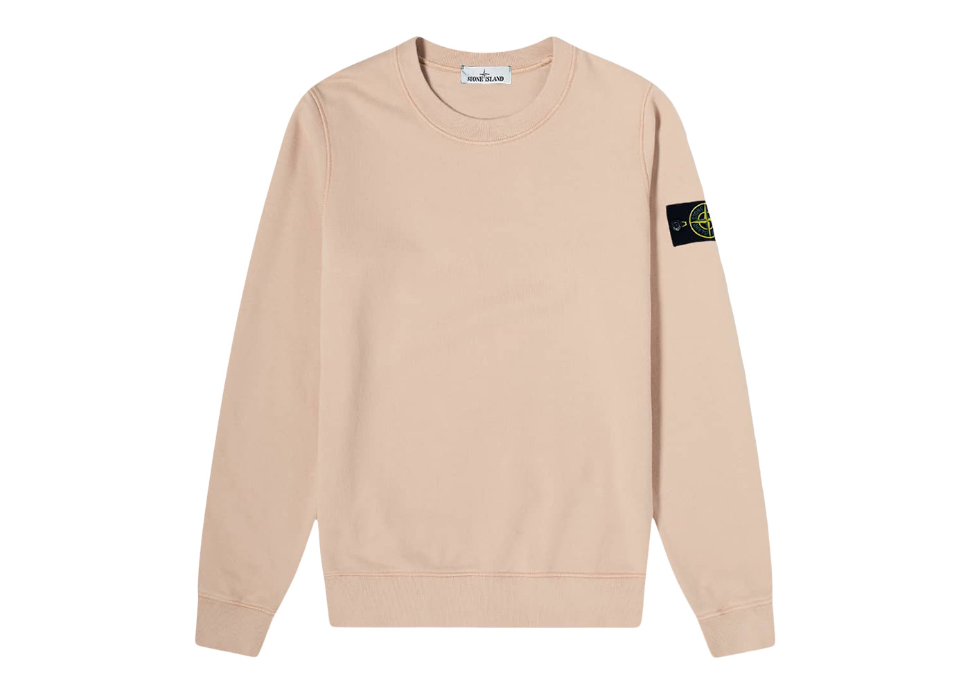 Stone Island 75156 Garment Dyed Cotton Crewneck Sweatshirt Antique Rose