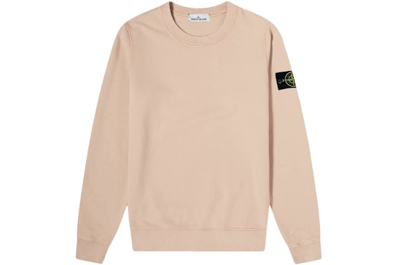 Stone Island 75156 Garment Dyed Cotton Crewneck Sweatshirt Antique Rose