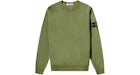 Stone Island 75156 Garment Dyed Cotton Crewneck Sweatshirt Olive