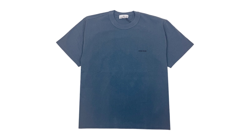 ★関税込み★ STONE  DARK BLUE COTTON T-SHIRT Stone Island Logo-print Cotton T-shirt Dark Blue Stone Island