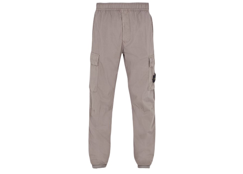 Pre-owned Stone Island Men's  Cargo Pants Shorts Tapered In Dove Grey