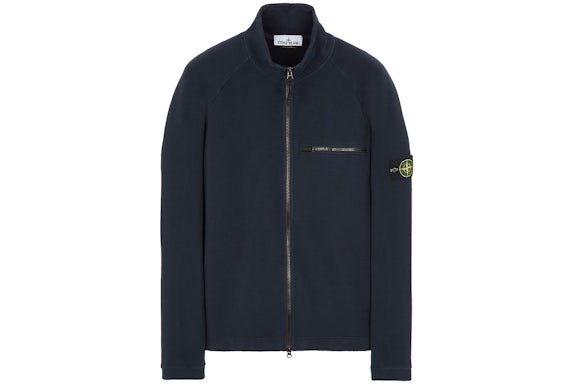 Stone Island Compass Patch Zip Jacket Blue