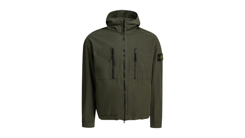 Stone Island Cotton Ripstop Overshirt Green