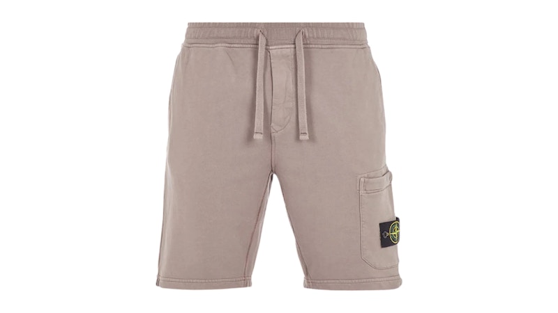 Pre-owned Stone Island Men's  Felpa Bermuda Shorts In Dove In Gray