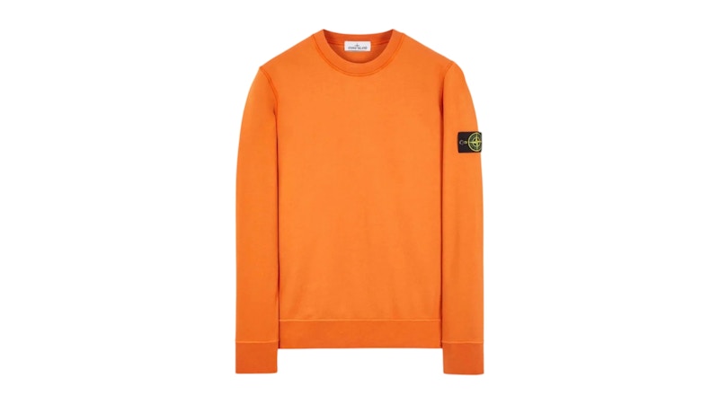 Pre-owned Stone Island Men's  Felpa Crewneck Sweatshirt In Orange