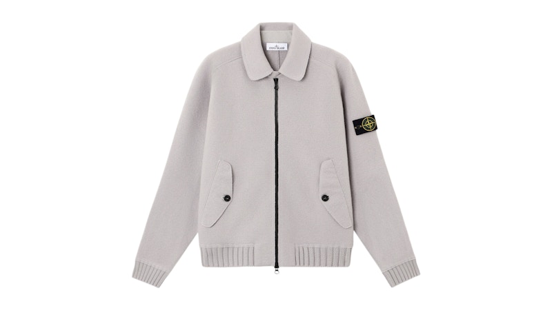 Stone Island Felted RWS Wool 5100060 Jacket Pearl Grey