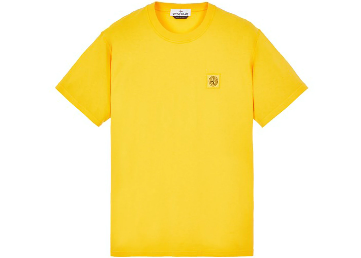 Stone Island Fissato Treatment T-shirt Yellow Men's - FW22 - US