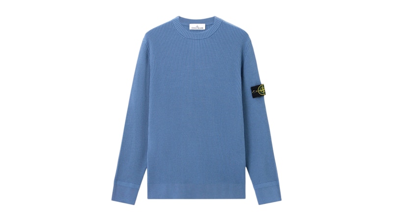 Stone Island Full Rib RWS Wool 5100053 Sweater Steel Blue