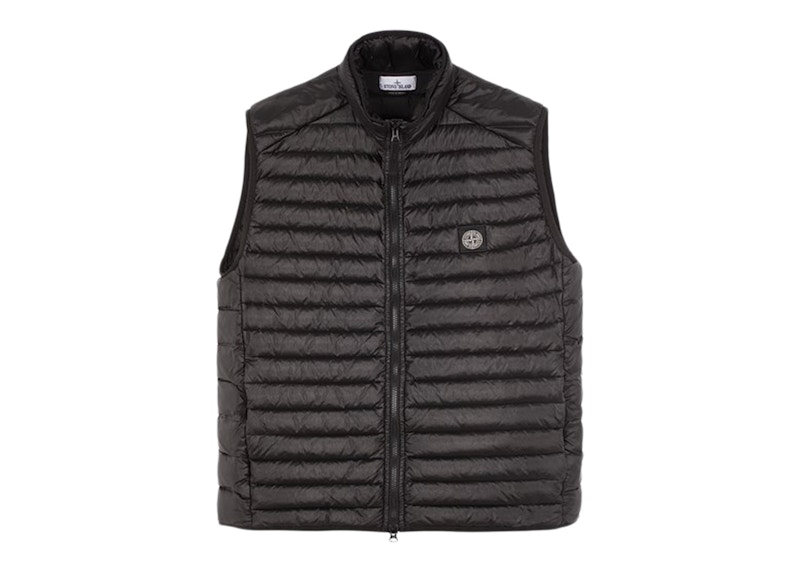 Stone Island G0224 Loom Woven Chambers R-Nylon Down-TC Gilet Black