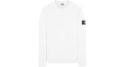 Stone Island Garment Dyed Cotton Fleece Crewneck White