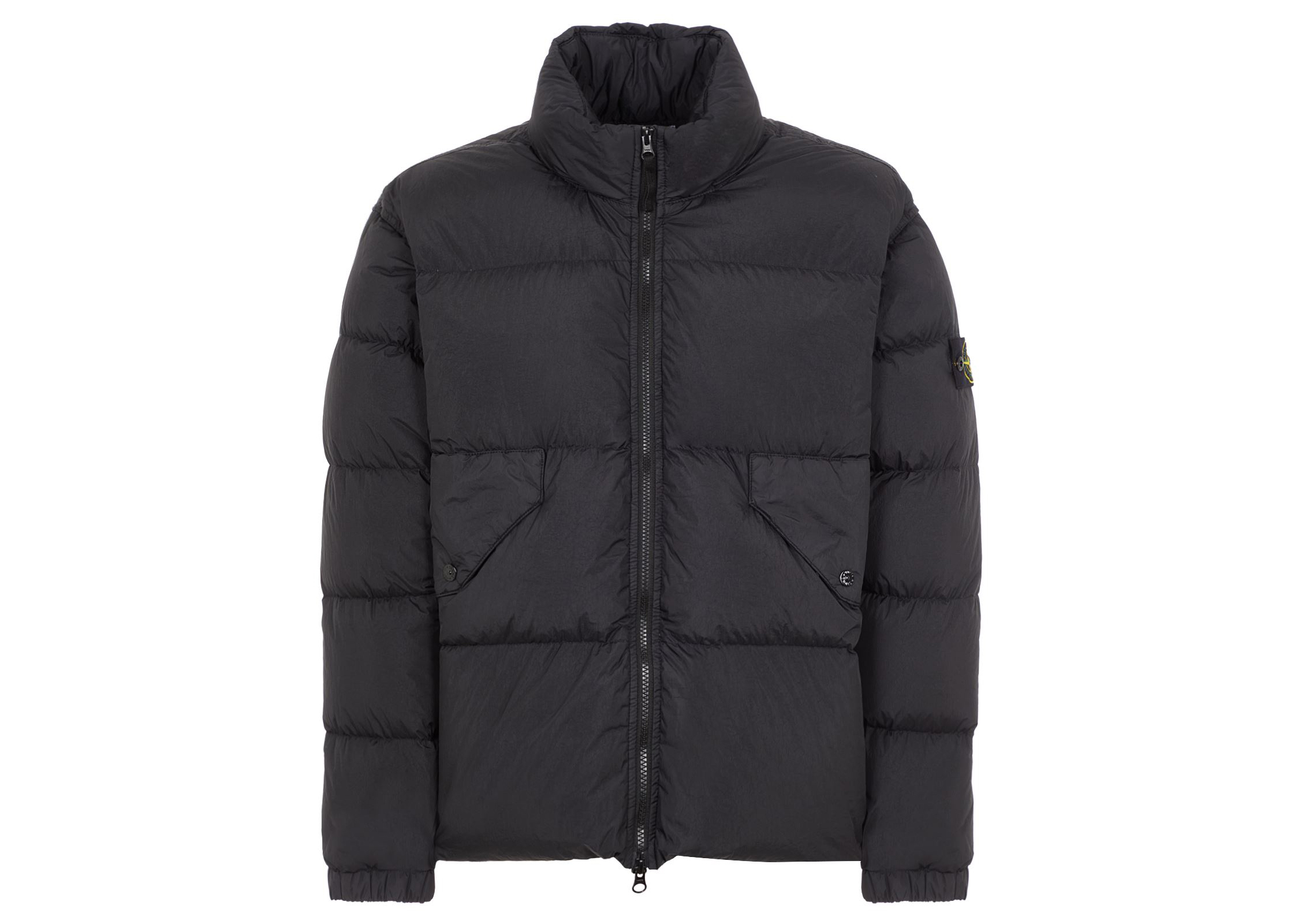 Stone island outlet crinkle nylon jacket