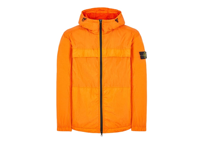 Stone Island Garment Dyed Hooded Jacket Orange Men's - SS24 - US