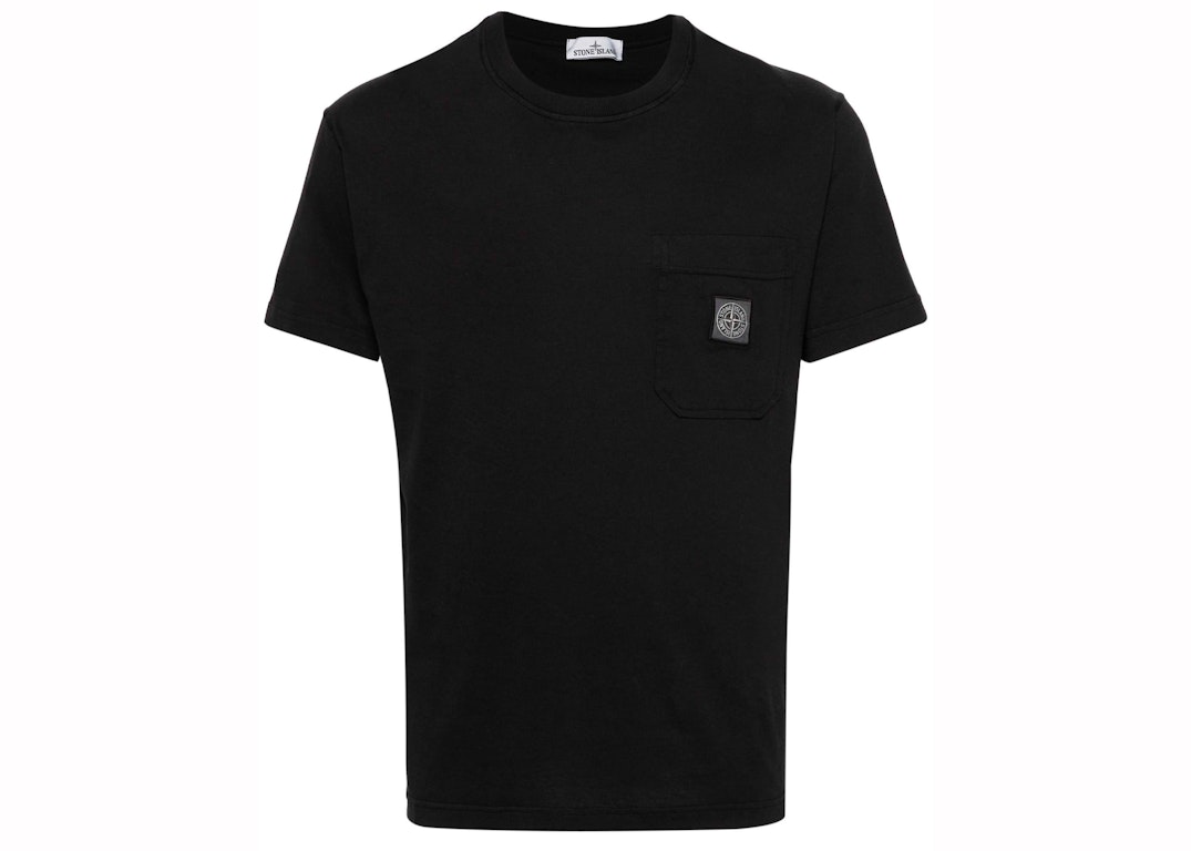Pre-owned Stone Island Garment Dyed T-shirt Black