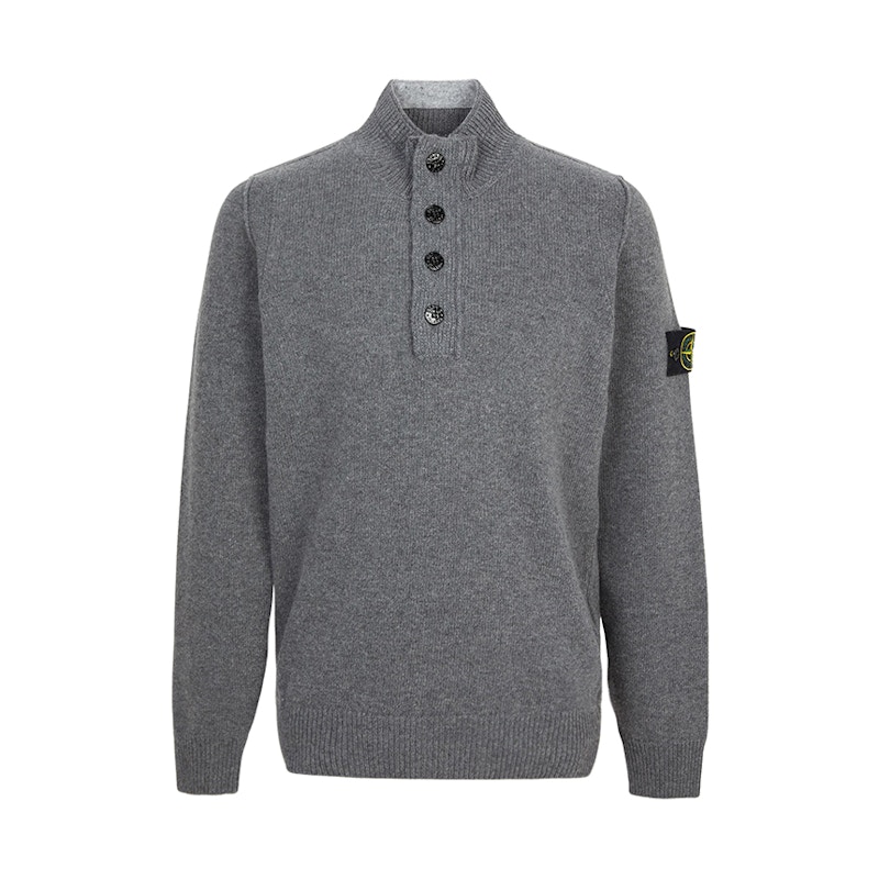 Stone Island Half Zip Up Knitwear Gray Men's - US