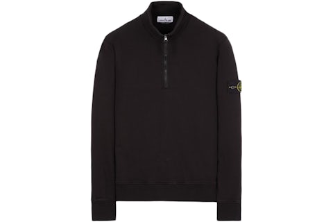 Sudadera Stone Island Media Cremallera Negro Hombre SS24 ES